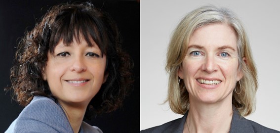 Dr. Emmanuelle Charpentier (left) and Dr. Jennifer Doudna (right) received the 2020 Nobel Prize in Chemistry for their contributions to the field of CRISPR research.