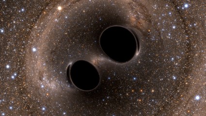 The collision of two black-holes.