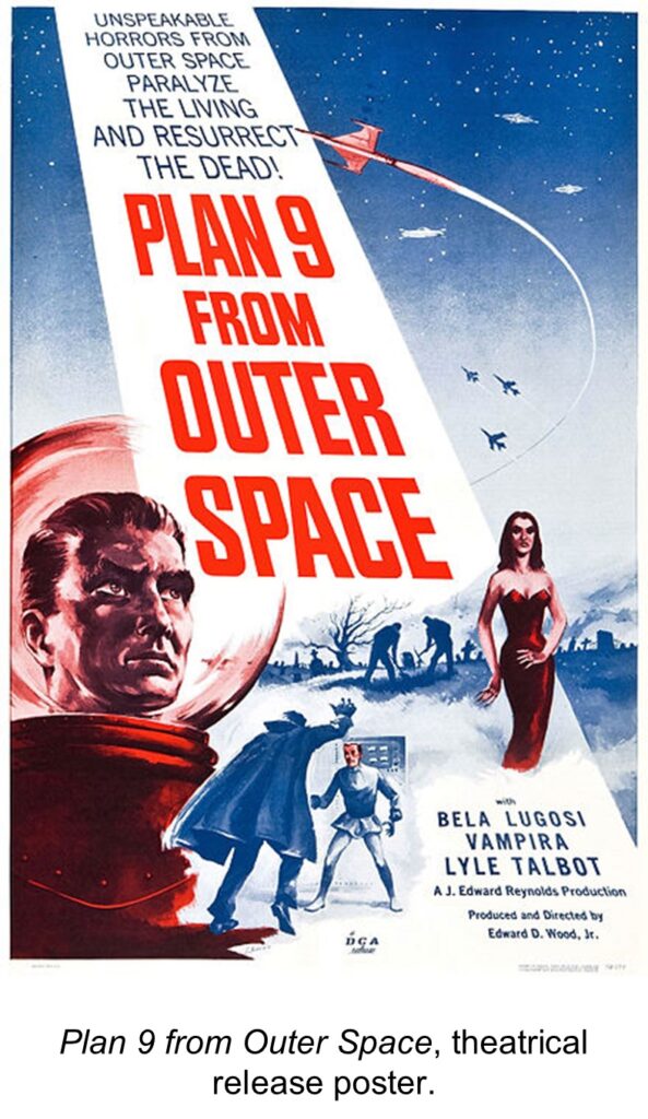 Plan 9 from Outer Space, theatrical release poster.
