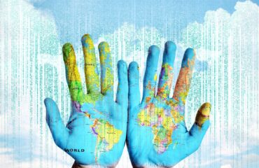 Illustration of the world held in our hands