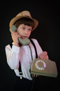 Picture of boy on phone