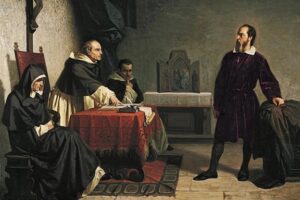 Galileo facing the inquisition