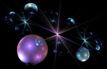 Image of spheres in a fractal formation