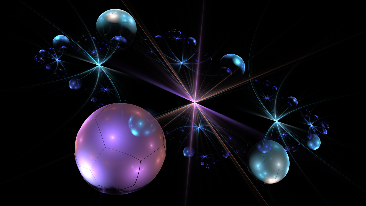 Image of spheres in a fractal formation